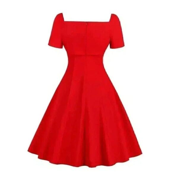 Retro Drawstring Gothic Lace Up Dress, Off Shoulder Short Sleeve Waist Sz M - Picture 2 of 6